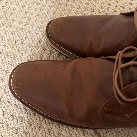 Steve Madden Harken Cognac Leather Chukka Boots Size 11.5 - Picture 3 of 6